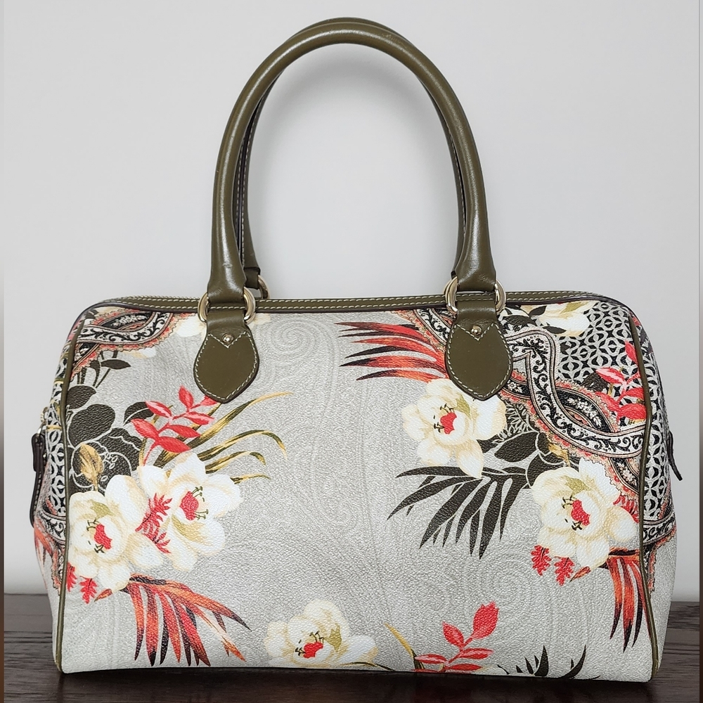 AUTHENTIC Etro Handbag Rare Paisley Floral Design